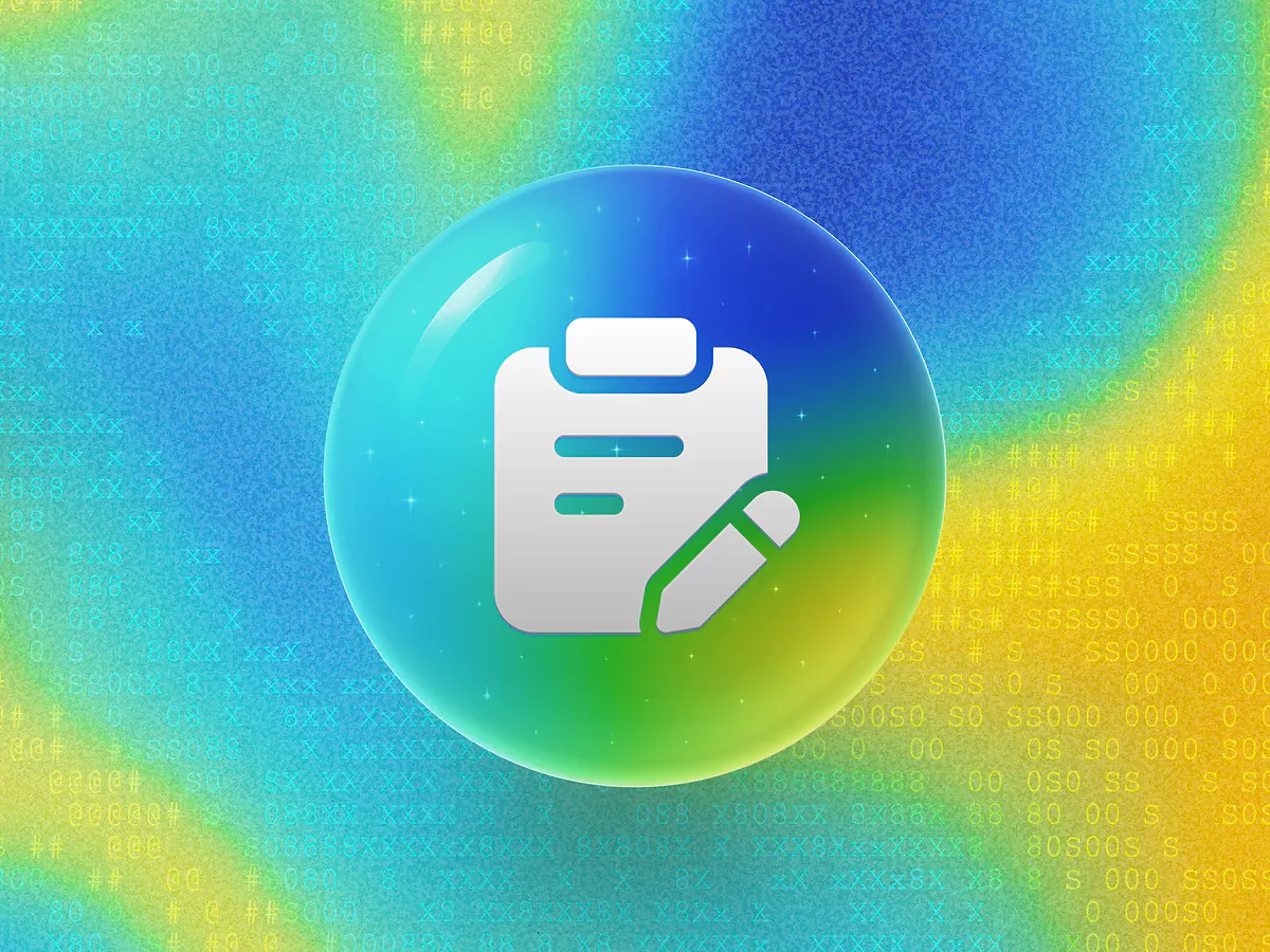 Glossy violet 3D orb with a white checklist form icon on a vibrant gradient for the Form QR code generator